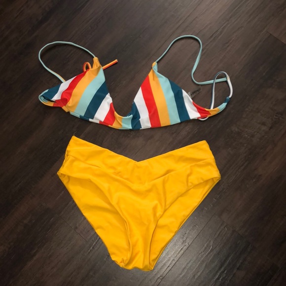 Zaful Other - 💕3/$10 Zaful Striped High Leg Cami Bikini